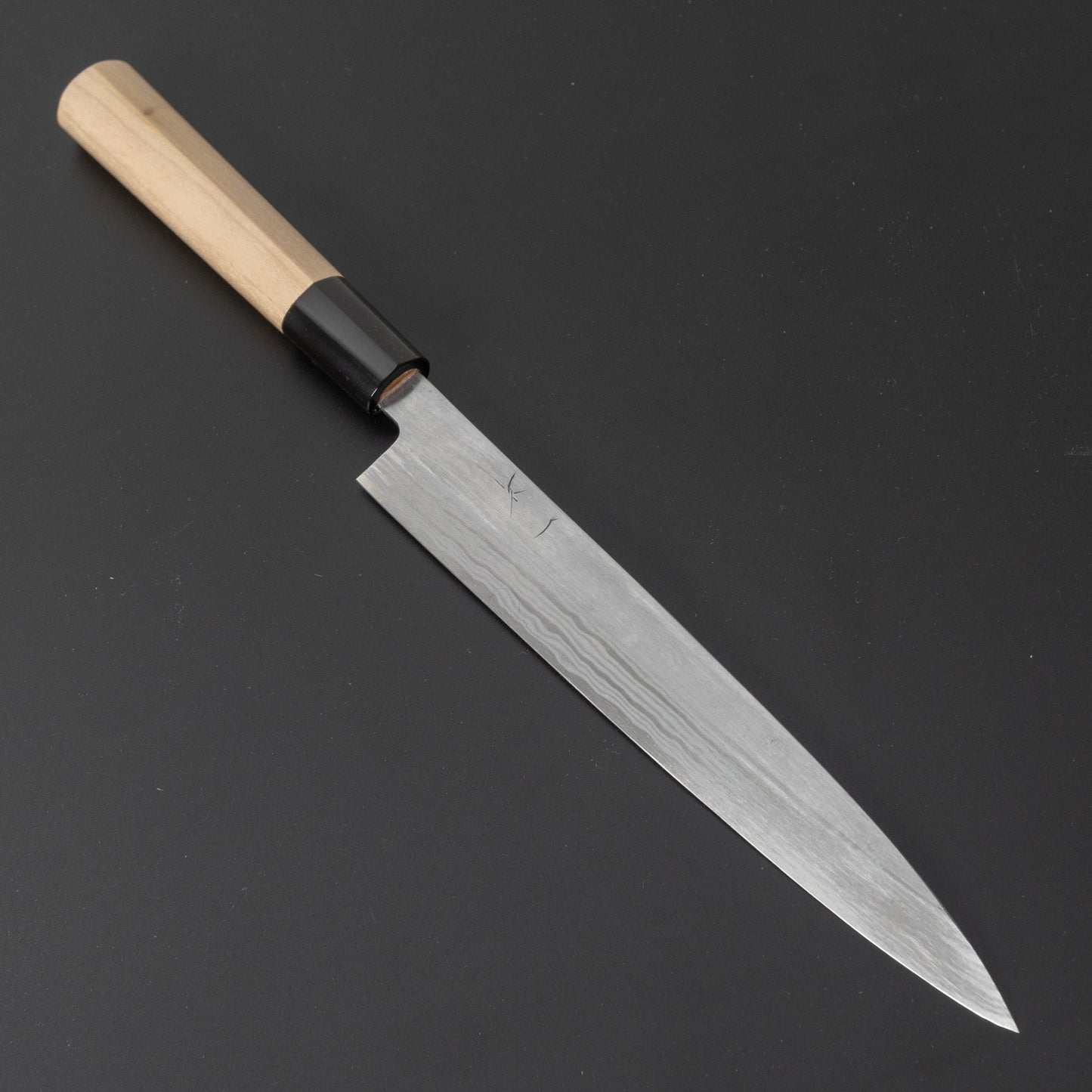 Hitohira Gorobei White #3 Damascus Yanagiba 210mm Ho Wood Handle (D-Shape) - HITOHIRA