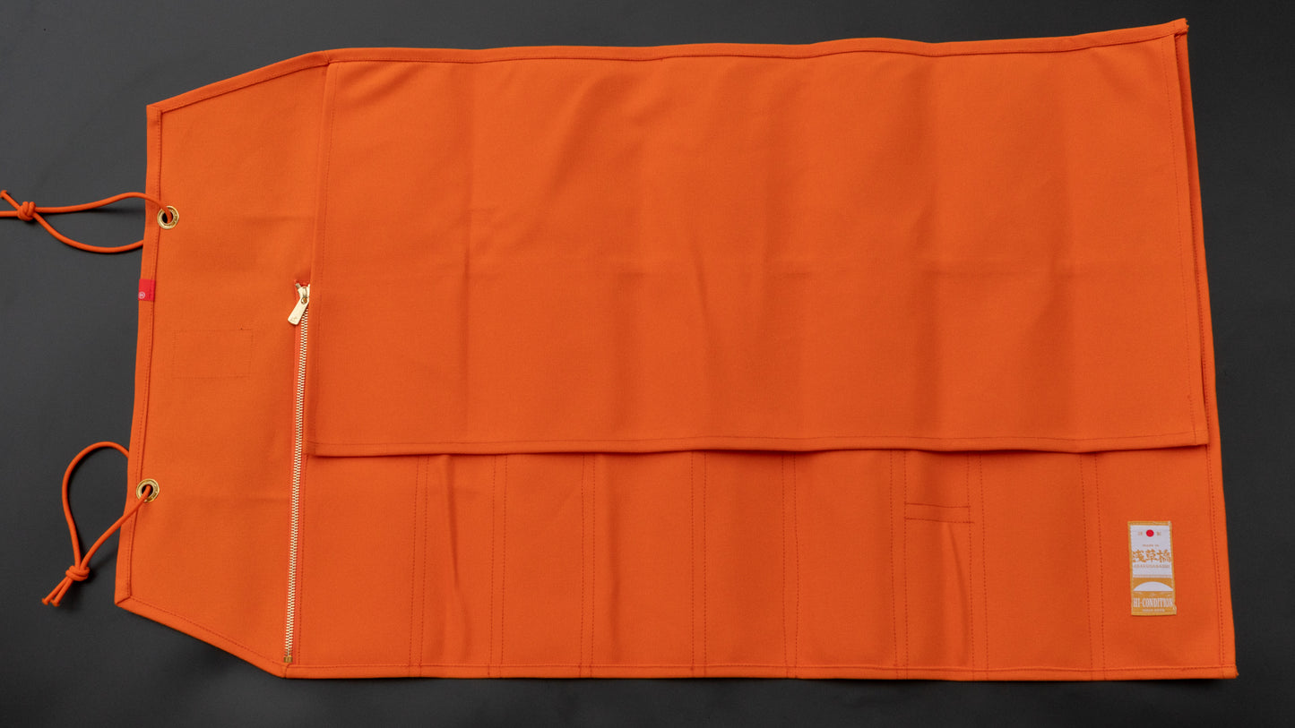 HI-CONDITION Hanpu Canvas 9 Pockets Knife Roll Orange - HITOHIRA