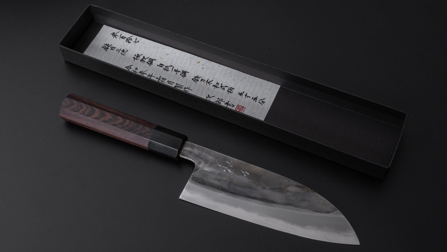 Jiro Tsuchime Wa Santoku 165mm Taihei Tagayasan Handle (#317) - HITOHIRA