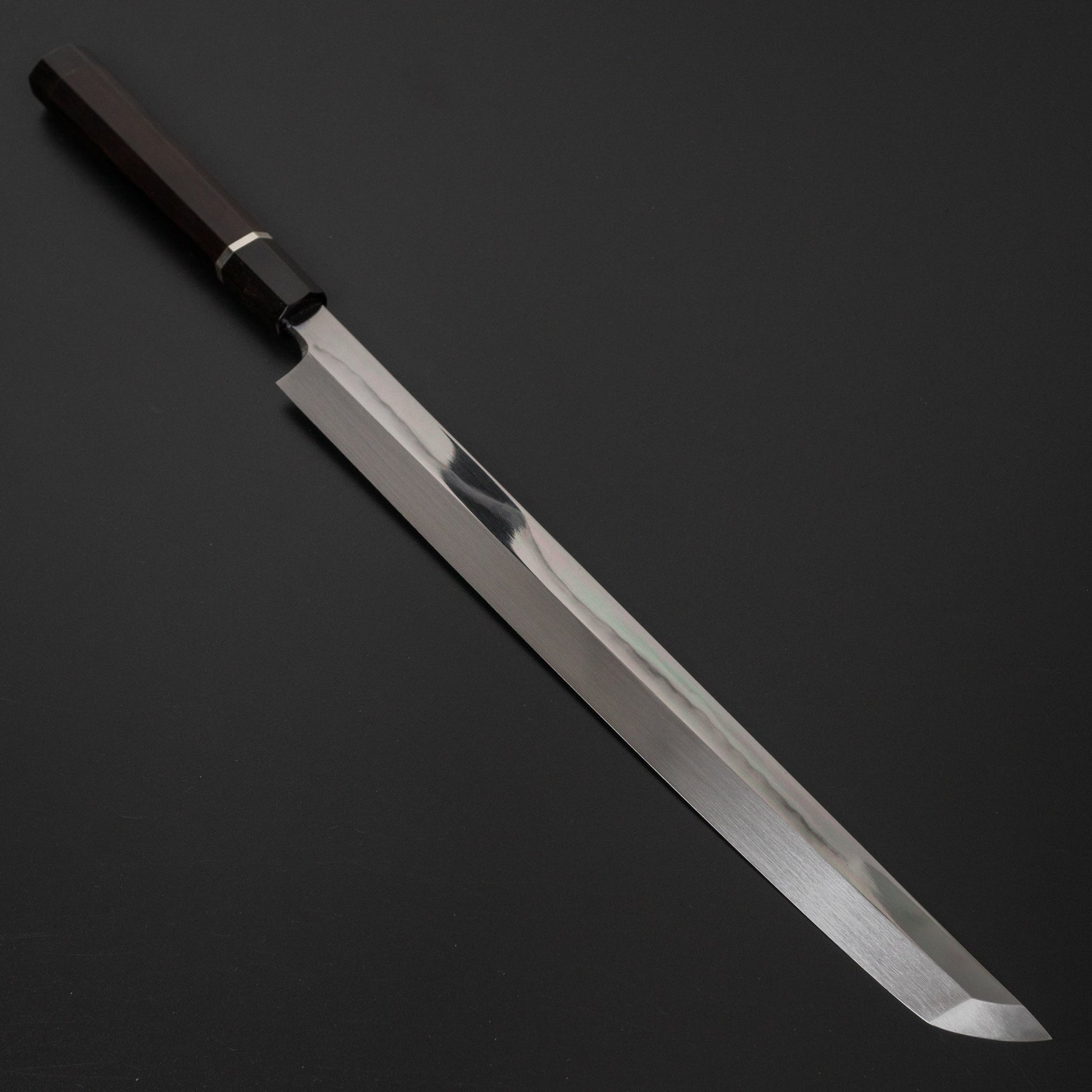 Genkai Hakui Fuji Honyaki Sakimaru Takobiki 330mm Ebony Handle (Saya) | HITOHIRA