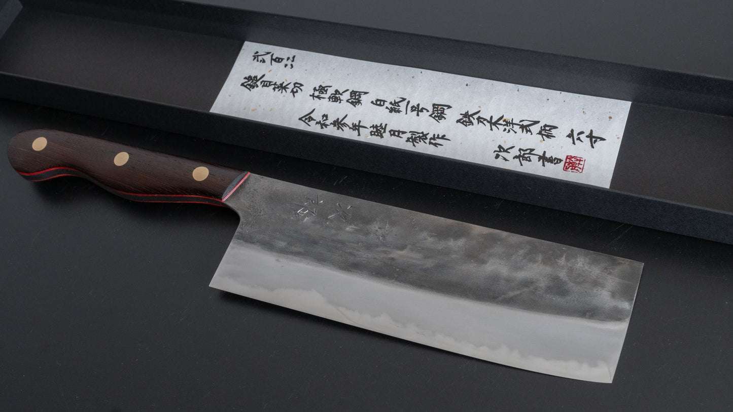 Jiro Tsuchime Yo Nakiri 180mm Tagayasan Handle (#204) - HITOHIRA