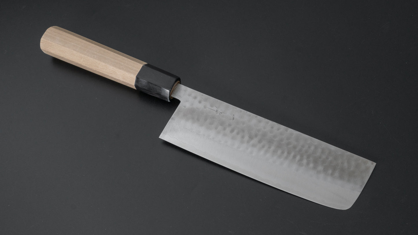 Hitohira NM Tsuchime Nakiri 165mm Ho Wood Handle - HITOHIRA