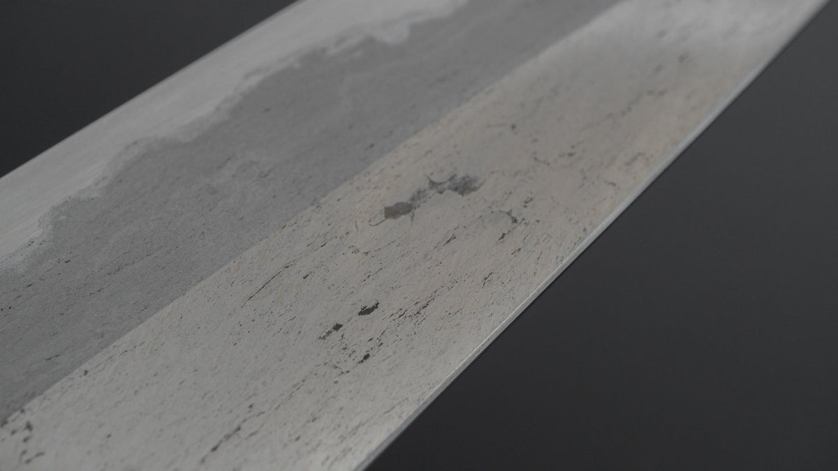 Hitohira Tanaka Kyuzo Blue #1 Watetsu Migaki Gyuto 240mm Ziricote Handle (#002/ Saya) - HITOHIRA