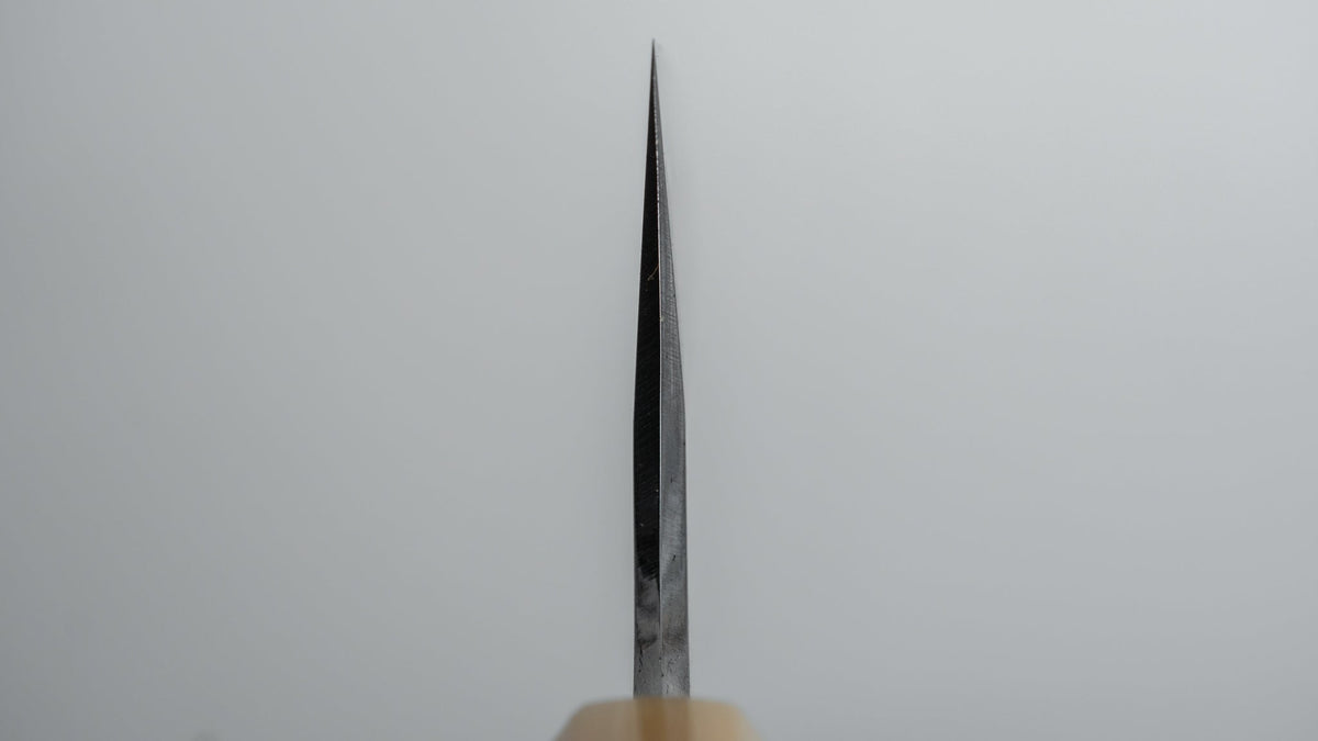 Hitohira Tanaka Kyuzo Blue #1 Watetsu Migaki Gyuto 240mm Kurokaki Persimmon Handle (#003/ Saya) - HITOHIRA