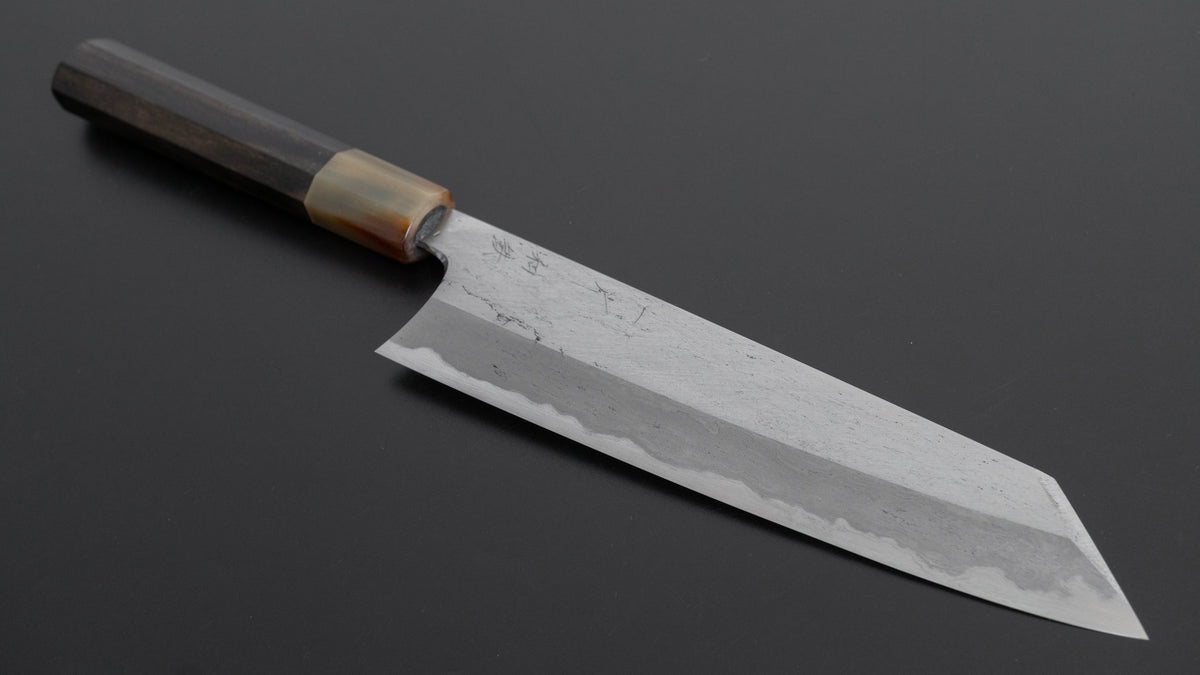 Hitohira Tanaka Kyuzo Blue #1 Watetsu Migaki Kiritsuke Gyuto 210mm Taihei Ebony Handle (#004/ Saya) - HITOHIRA