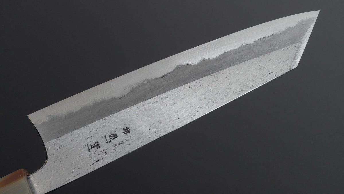 Hitohira Tanaka Kyuzo Blue #1 Watetsu Migaki Kiritsuke Gyuto 210mm Taihei Ebony Handle (#004/ Saya) - HITOHIRA