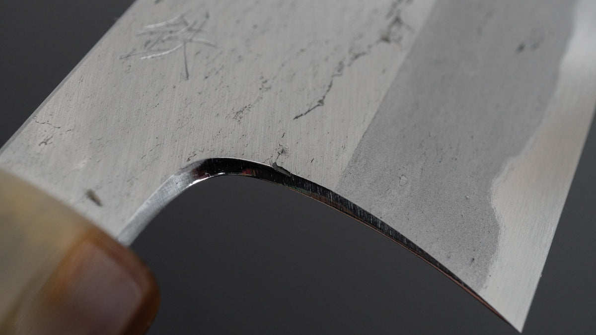 Hitohira Tanaka Kyuzo Blue #1 Watetsu Migaki Kiritsuke Gyuto 210mm Taihei Ebony Handle (#004/ Saya) - HITOHIRA