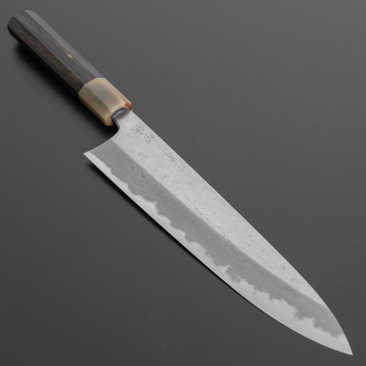 Hitohira Tanaka Kyuzo Blue #1 Watetsu Migaki Gyuto 240mm Taihei Ebony Handle (#005/ Saya) - HITOHIRA