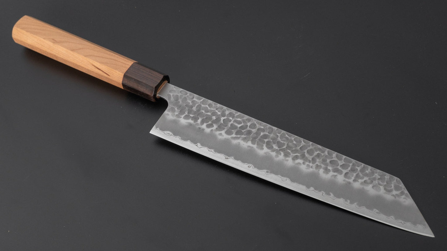 Hitohira Futana SB Migaki Tsuchime Kiritsuke Gyuto 210mm Cherry Wood Handle - HITOHIRA