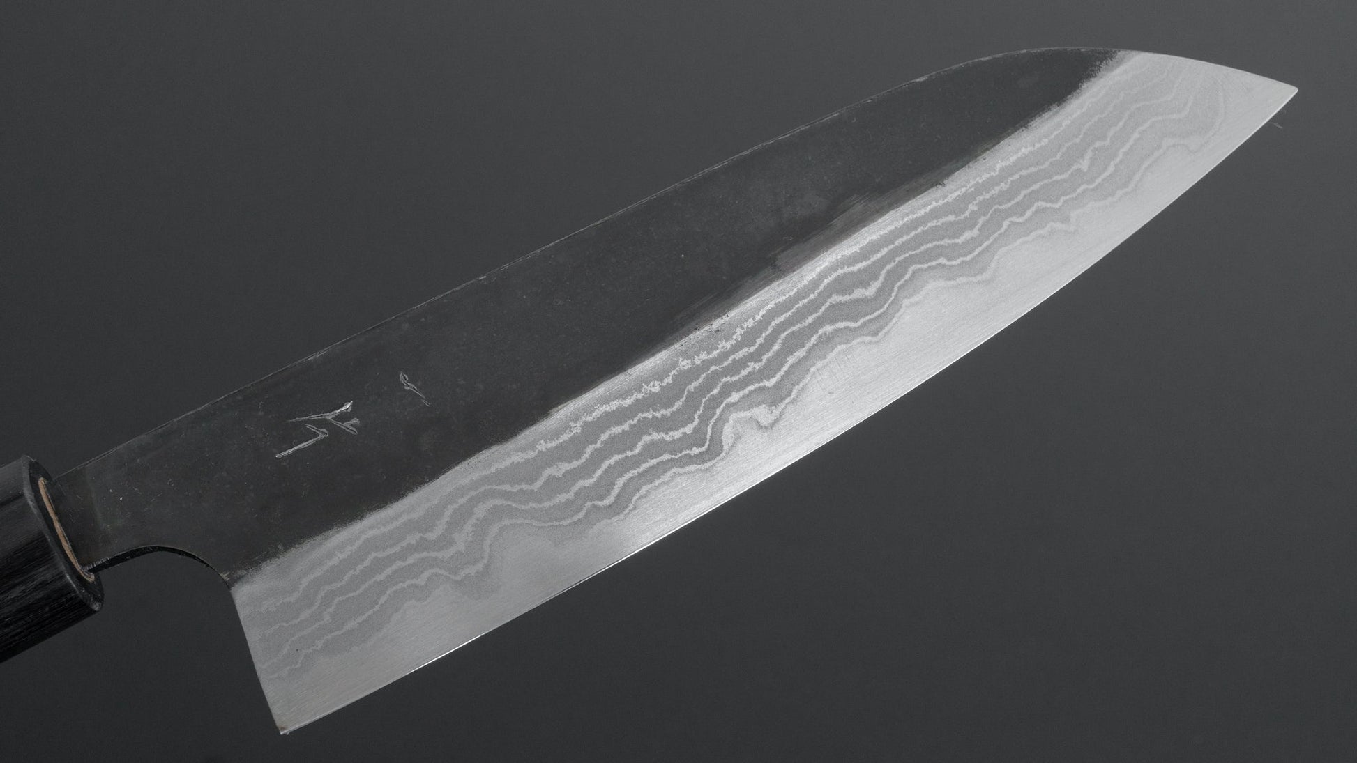 Hitohira HS White #2 Damascus Santoku 170mm Rosewood Handle - HITOHIRA