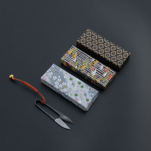 Morihei Kikuyu Nigiri Thread Shears 75mm (in Chiyo Paper Box with Ring) | HITOHIRA
