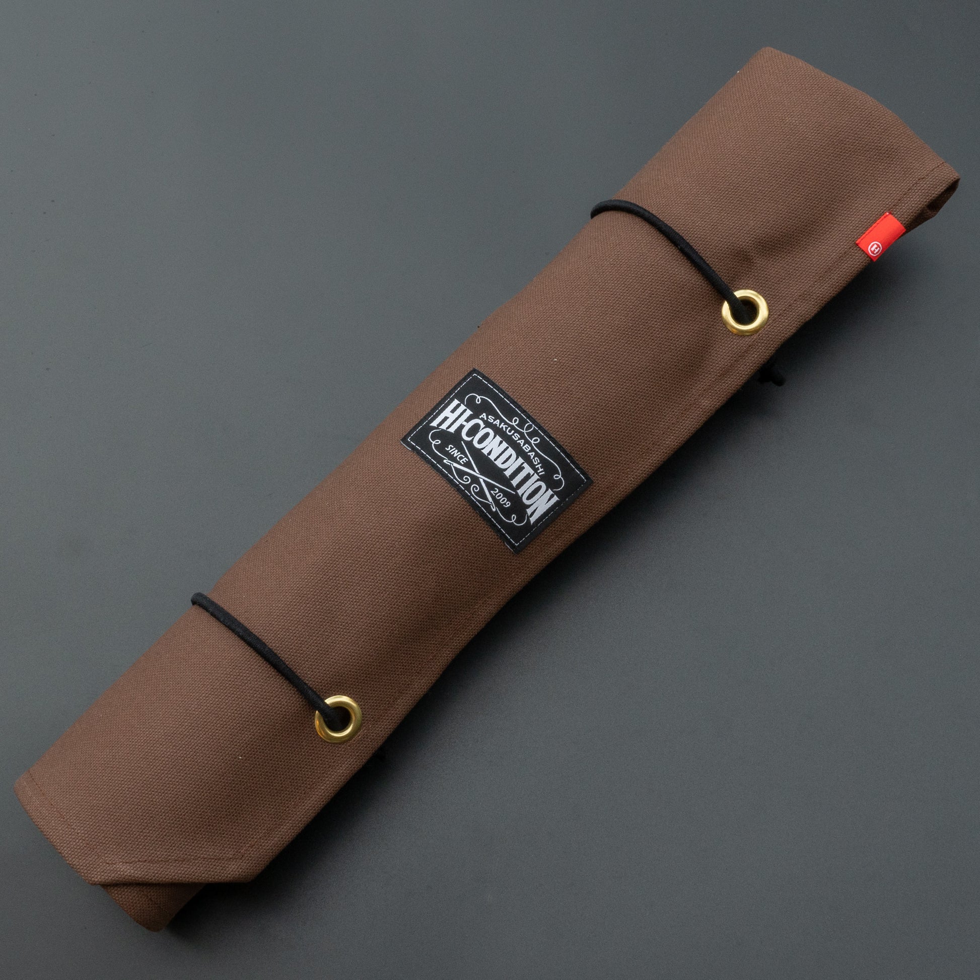 HI-CONDITION Hanpu Canvas 6 Pockets Knife Roll Brown - HITOHIRA